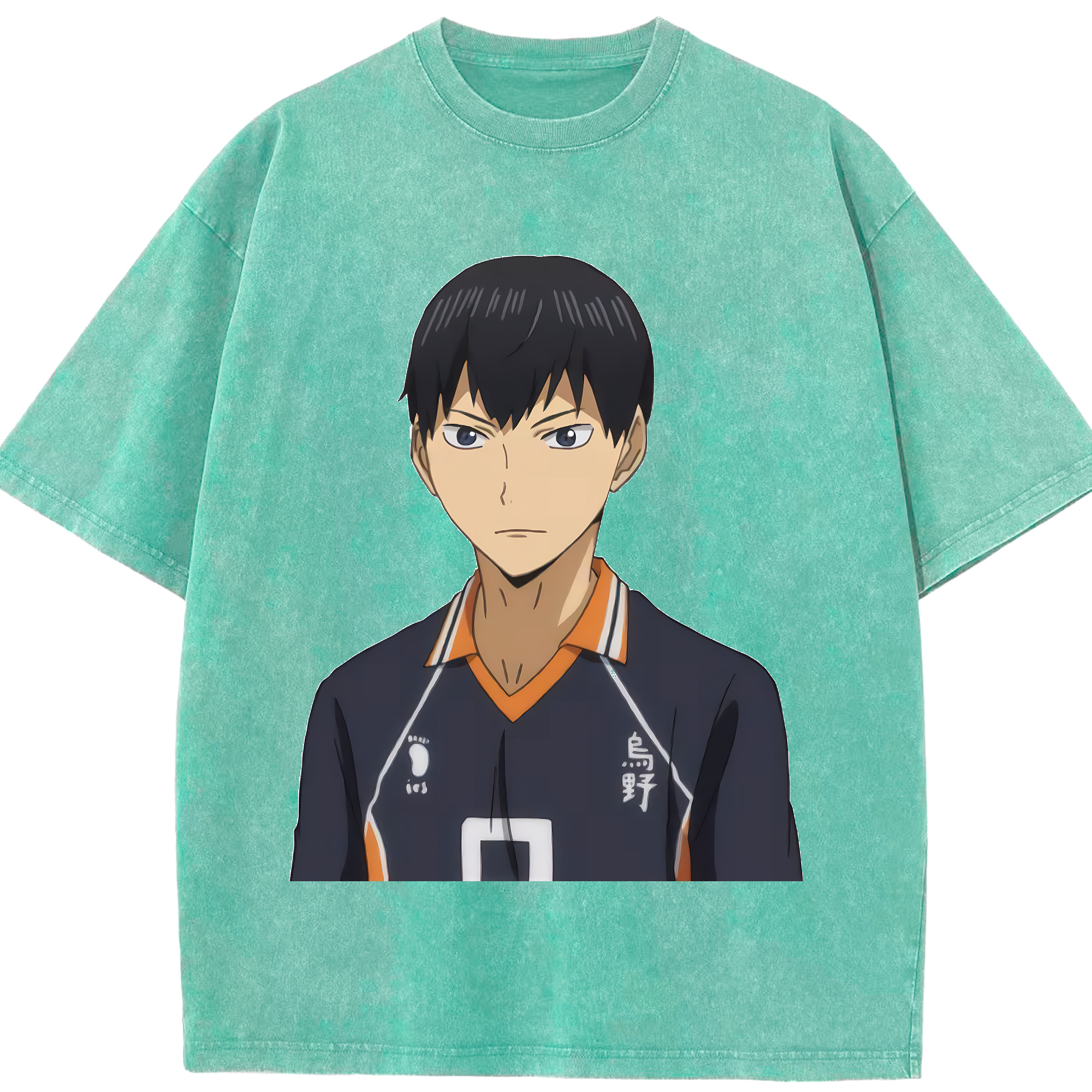 （画像用） ハイキュー!! Haikyu!! 綿100% ヴィンテージ風 半袖Tシャツ（フロントプリント）